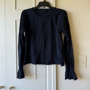 ME+EM Ruffle Long Sleeve Top Size US 6